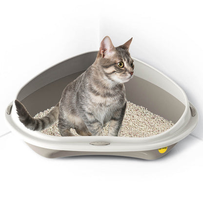 Cat Corner Litter Tray Large or Jumbo Rim Pet Open Toilet Pan Box Cat Centre?