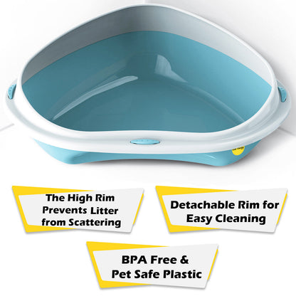 Cat Corner Litter Tray Large or Jumbo Rim Pet Open Toilet Pan Box Cat Centre?