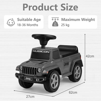 Licensed Jeep Ride on Push Car with Steering Wheel and Engine Sound for Ages 18-36 Months
