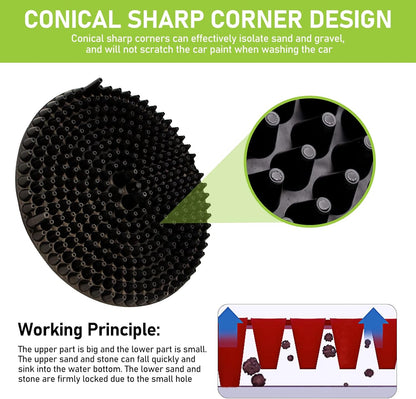 Car Wash Bucket Dolly, Movable Rolling Base with 5 Rolling Swivel Caster, Bucket Sediment Filter, Clay Mitt for Car Wash and Detailing, Easy Maneuverability, Fits Standard 20 Litre Buckets (NO Bucket)