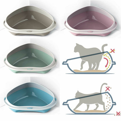 Cat Corner Litter Tray Large or Jumbo Rim Pet Open Toilet Pan Box Cat Centre?