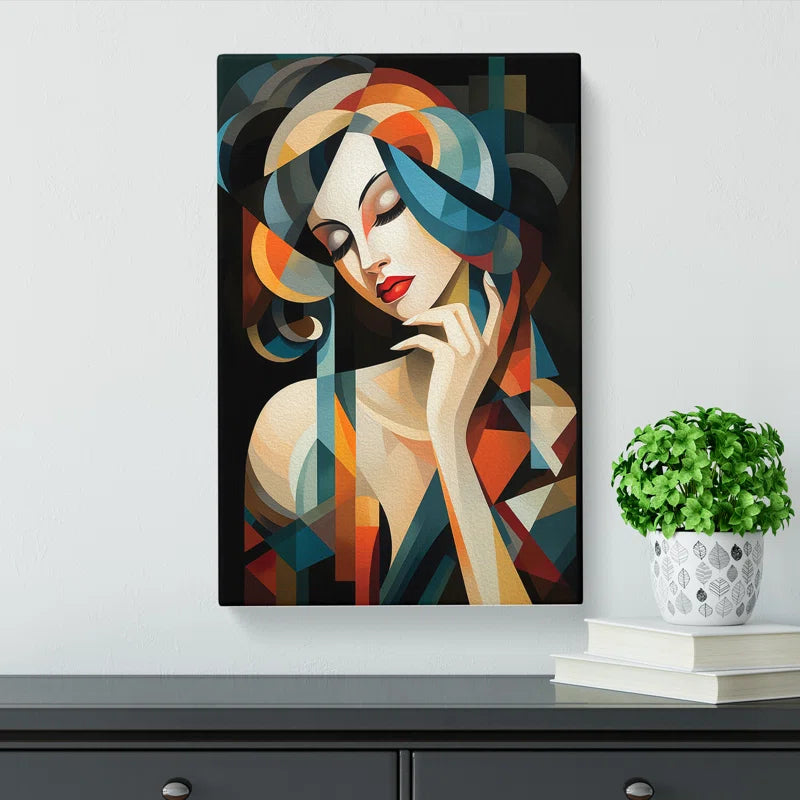 Art Deco Woman Cubism Art No.2 - No Frame Print