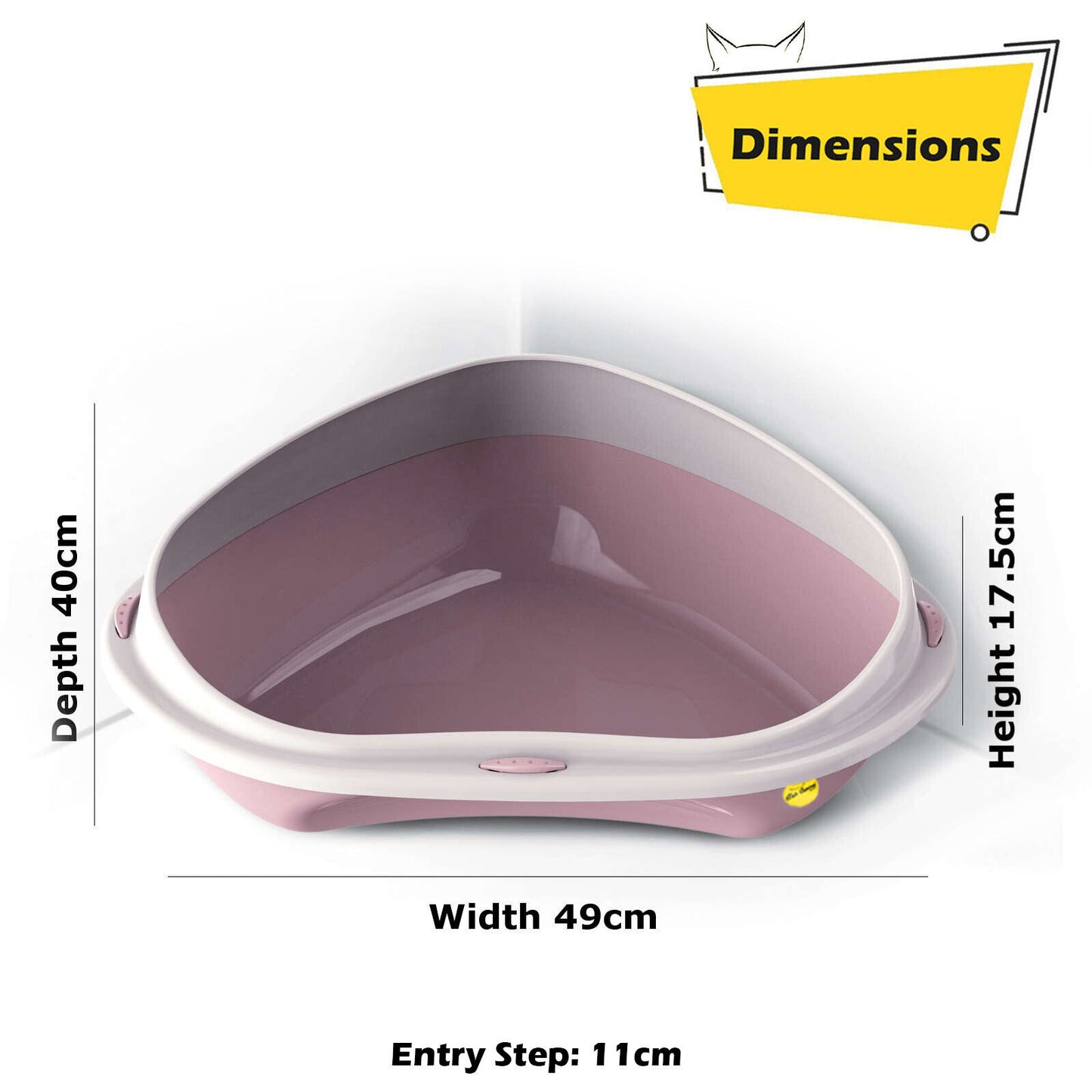 Cat Corner Litter Tray Large or Jumbo Rim Pet Open Toilet Pan Box Cat Centre?