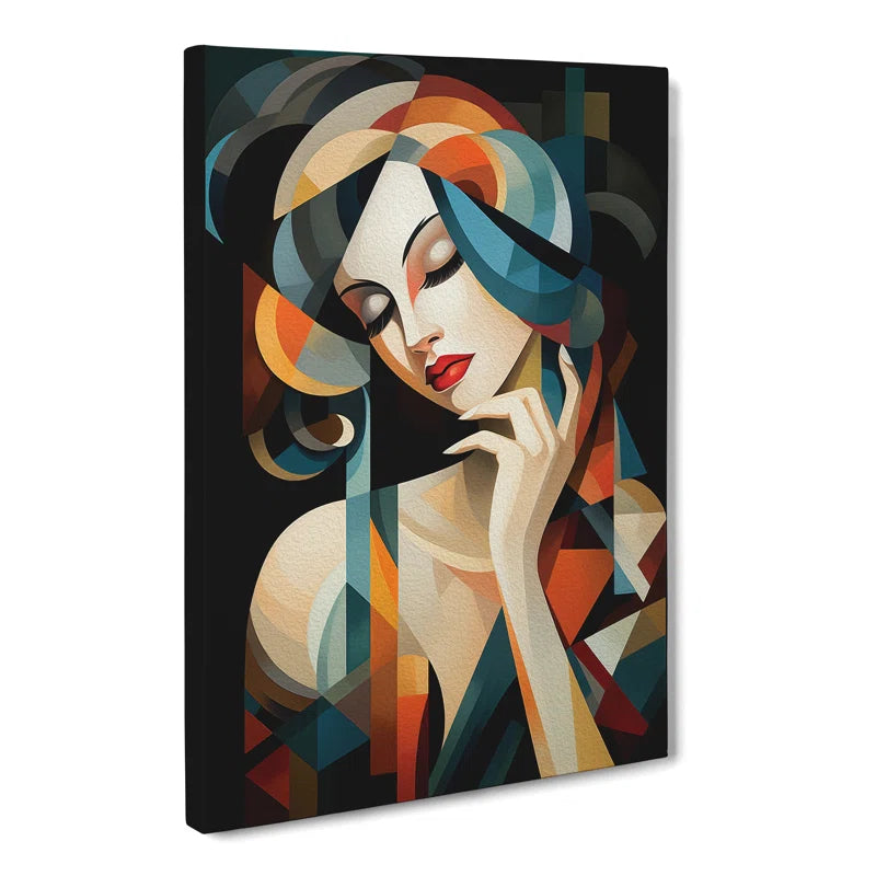 Art Deco Woman Cubism Art No.2 - No Frame Print